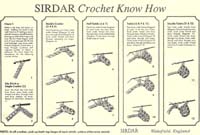 Learn to knit starters card by Sirdar - Click to enlarge